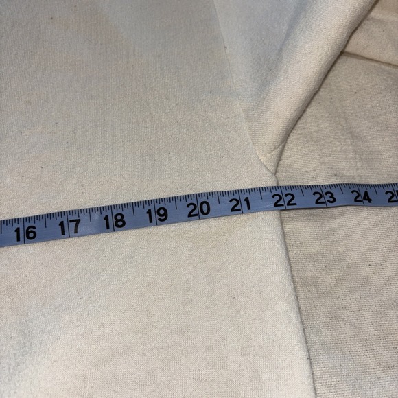 Vintage Sweatshirt Womens Sz L Ivory Cat Embroidery Crewneck 90s USA Grandmacore - Picture 6 of 8